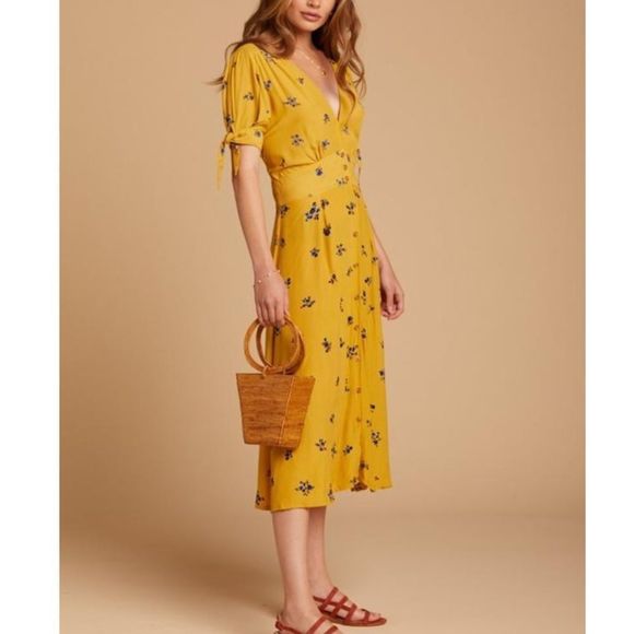 NWT Faithfull the Brand Billie Midi Dress Dolores - Picture 14 of 16